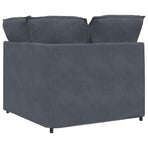 Modular Sofa Corner Module with Cushions Dark Grey 100 cm