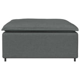 Modular Sofa Footstool Module Dark Grey 100x100x48 cm - Side View