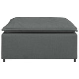 Modular Sofa Footstool Module Dark Grey 100x100x48 cm - Top-Down View