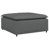 Modular Sofa Footstool Module Dark Grey 100x100x48 cm - 45-Degree Angle