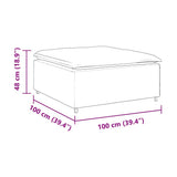 Modular Sofa Footstool Module Dark Grey 100x100x48 cm - Extra Image