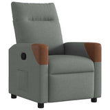 Recliner Chair Dark Grey Fabric - Front View