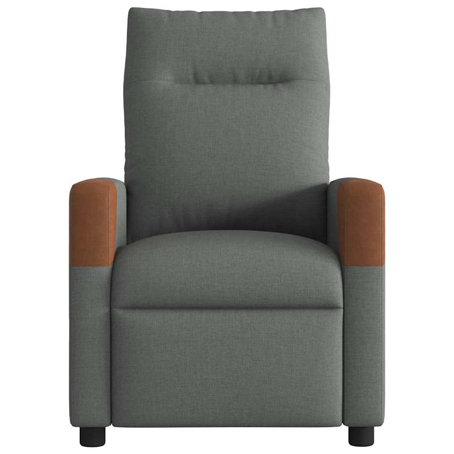 Recliner Chair Dark Grey Fabric