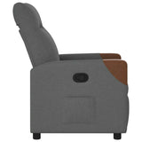 Recliner Chair Dark Grey Fabric - Top-Down View