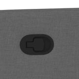 Recliner Chair Dark Grey Fabric - Low Angle