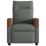 Massage Recliner Chair Dark Grey Fabric - Side View