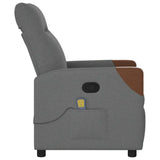 Massage Recliner Chair Dark Grey Fabric - Top-Down View