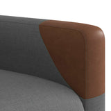 Massage Recliner Chair Dark Grey Fabric