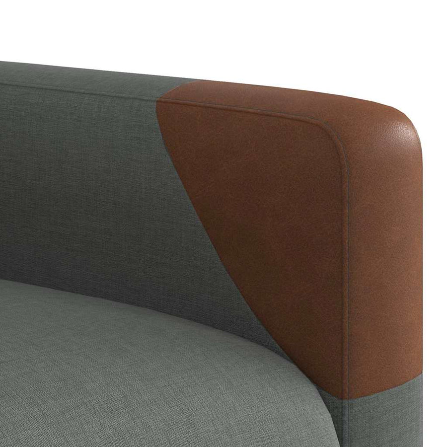 Massage Recliner Chair Dark Grey Fabric