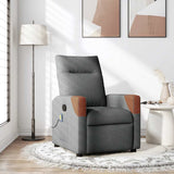Massage Recliner Chair Dark Grey Fabric