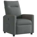 Recliner Chair Dark Grey Fabric - Front View
