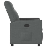 Recliner Chair Dark Grey Fabric - Top-Down View