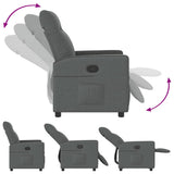 Recliner Chair Dark Grey Fabric
