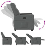Recliner Chair Dark Grey Fabric