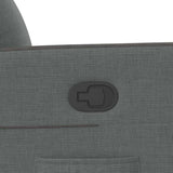 Recliner Chair Dark Grey Fabric - Low Angle