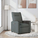 Recliner Chair Dark Grey Fabric