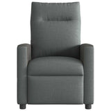 Massage Recliner Chair Dark Grey Fabric - Side View