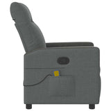Massage Recliner Chair Dark Grey Fabric - Top-Down View