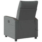 Massage Recliner Chair Dark Grey Fabric - 45-Degree Angle