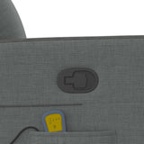 Massage Recliner Chair Dark Grey Fabric - Extra Image
