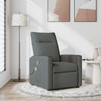 Massage Recliner Chair Dark Grey Fabric