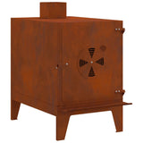 Camping Stove 35x50x60 cm Corten Steel - Front View