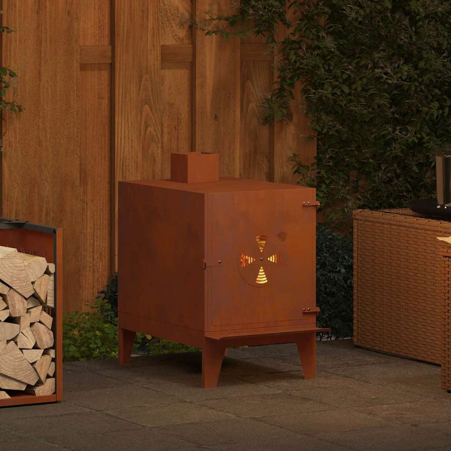 Camping Stove 35x50x60 cm Corten Steel