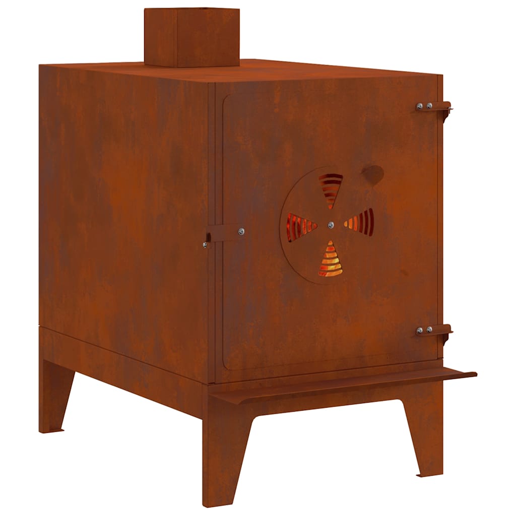 Camping Stove 35x50x60 cm Corten Steel