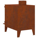 Camping Stove 35x50x60 cm Corten Steel - Low Angle