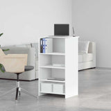 Reception Desk White 55x50x103.5 cm Engineered Wood - Top-Down View