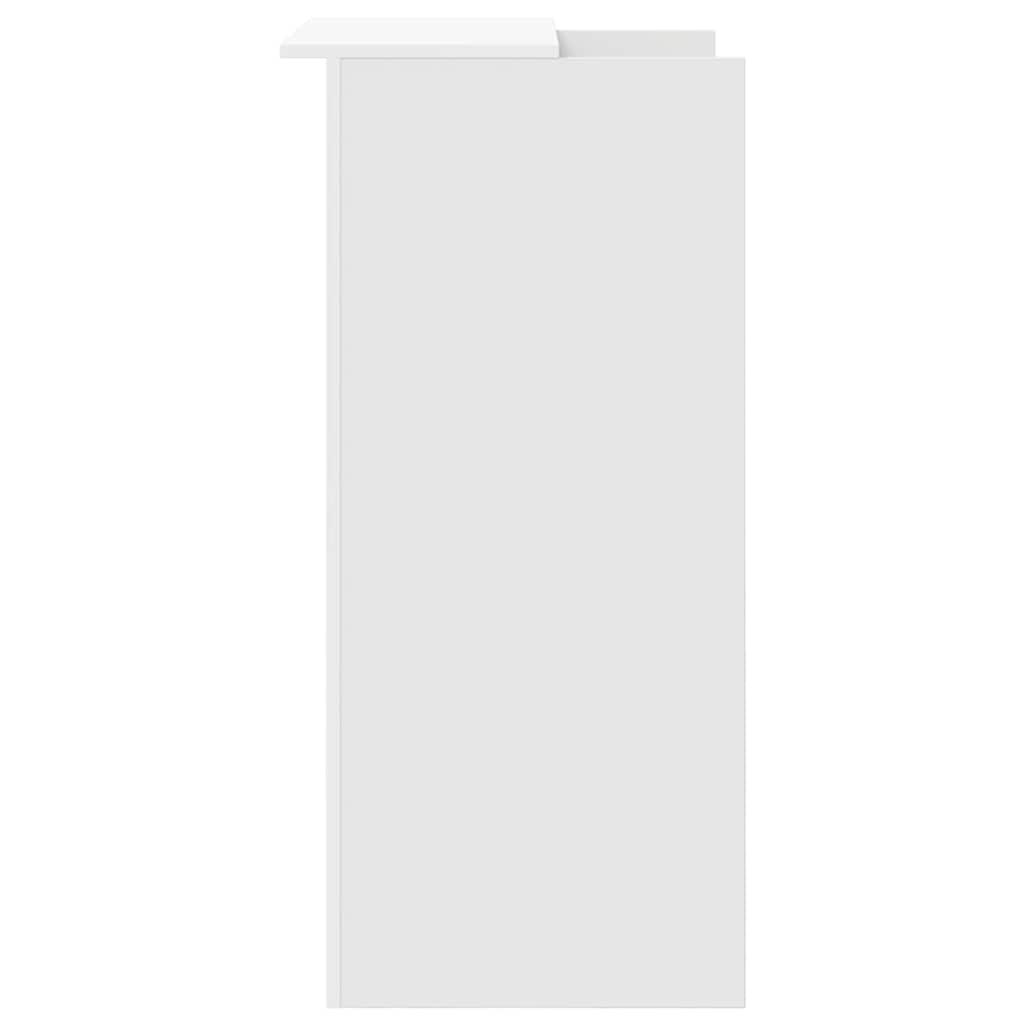 Reception Desk White 55x50x103.5 cm Engineered Wood