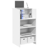 Reception Desk White 55x50x103.5 cm Engineered Wood