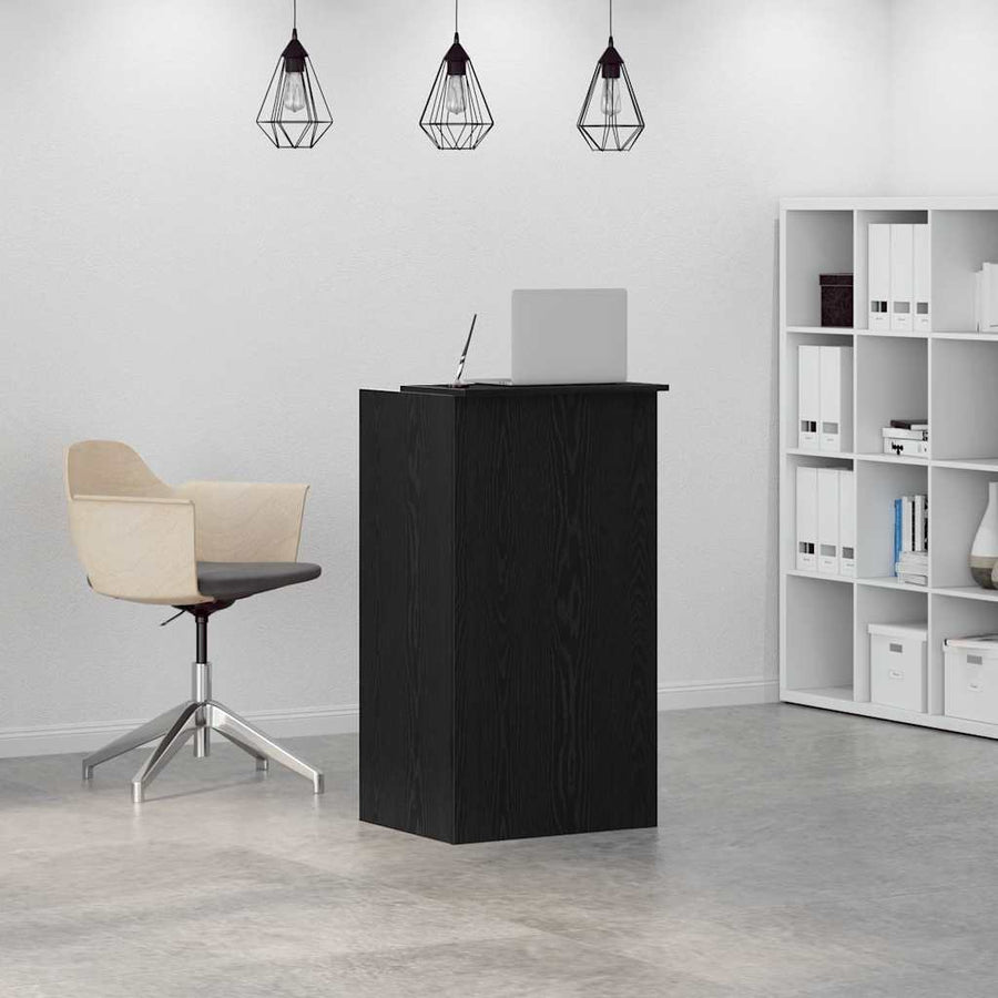 Reception Desk Black 55x50x103.5 cm Engineered Wood