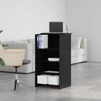 Reception Desk Black 55x50x103.5 cm Engineered Wood