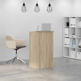 Reception Desk Sonoma Oak 55x50x103.5 cm Engineered Wood - Side View