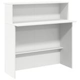 Reception Desk White 100x50x103.5 cm Engineered Wood - Front View