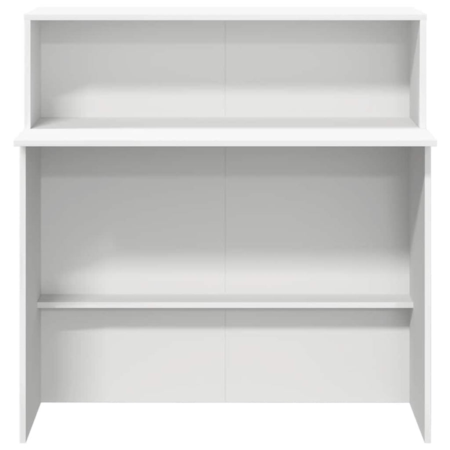 Reception Desk White 100x50x103.5 cm Engineered Wood