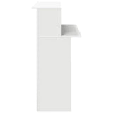 Reception Desk White 100x50x103.5 cm Engineered Wood - Rear View