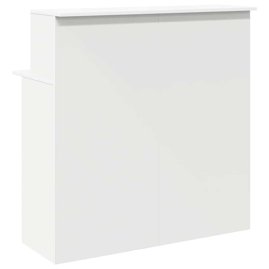 Reception Desk White 100x50x103.5 cm Engineered Wood