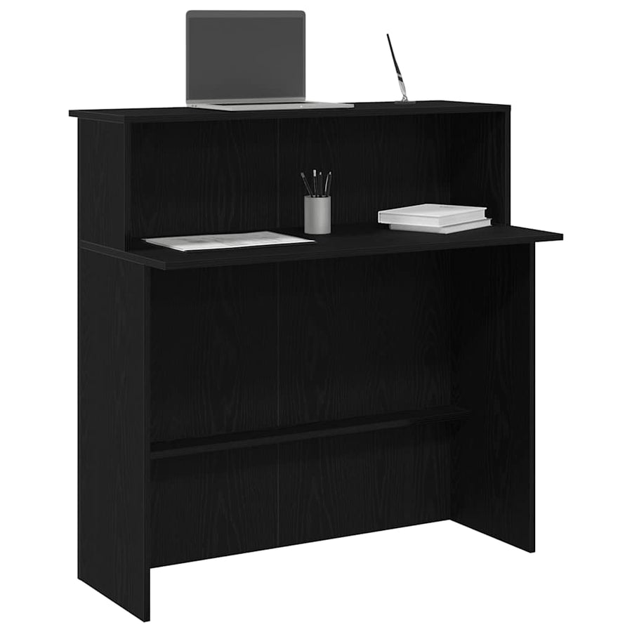 Reception Desk Black 100x50x103.5 cm Engineered Wood