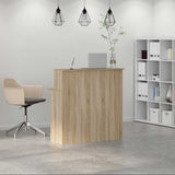 Reception Desk Sonoma Oak 100x50x103.5 cm Engineered Wood - Side View