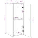 Storage Cabinet Black 40x45x103.5 cm Engineered Wood