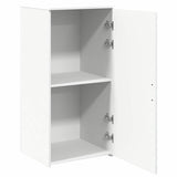 Storage Cabinet White 50x45x103.5 cm Engineered Wood - Top-Down View