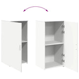 Storage Cabinet White 50x45x103.5 cm Engineered Wood - Low Angle