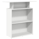 Reception Desk White 100x40x104 cm Engineered Wood - Front View