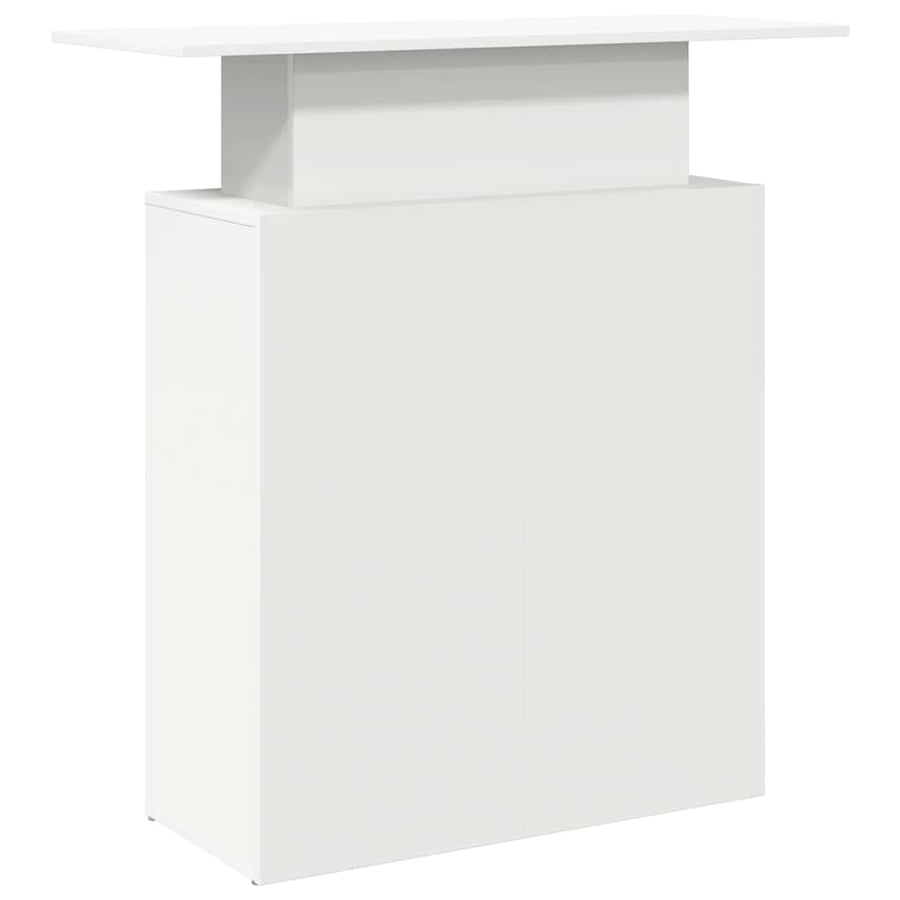 Reception Desk White 100x40x104 cm Engineered Wood