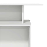 Reception Desk White 100x40x104 cm Engineered Wood - Low Angle