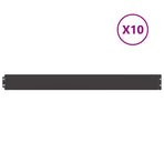 Lawn Edgings 10 pcs Black 10x103 cm Cold-rolled Steel