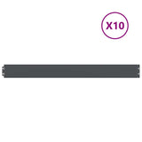 Lawn Edgings 10 pcs Anthracite 10x103 cm Cold-rolled Steel