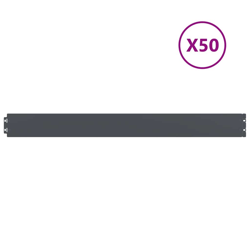 Lawn Edgings 50 pcs Anthracite 10x103 cm Cold-rolled Steel